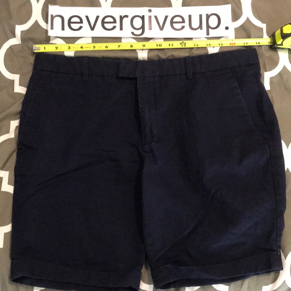 H&M 8” inseam navy blue shorts